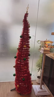 Collapsable ready to install Christmas tree