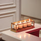 4 Votive Candle Stand with 4 Scented Votive Candle-white