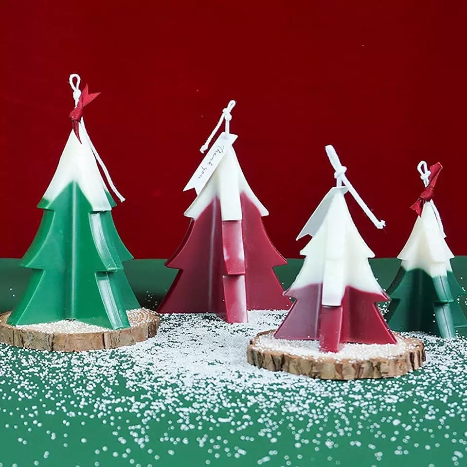 Candle Mould Christmas Tree Candle Molds Xmas Theme