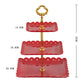 13 Inch tall 3 Tier Plastic Cupcake Holder Square Dessert Stand