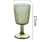 Vintage Leaf Embossed Wine Glasses (Set of 2)