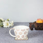 Geometric Print Ceramic Coffee Mug With Golden Handle