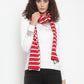 Premium Combed Cotton Scarf in Soft Grey Melange Color with Navy Bubbles. - Coral Tree 