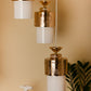 Antique metal Glass Metal 3 hanging light