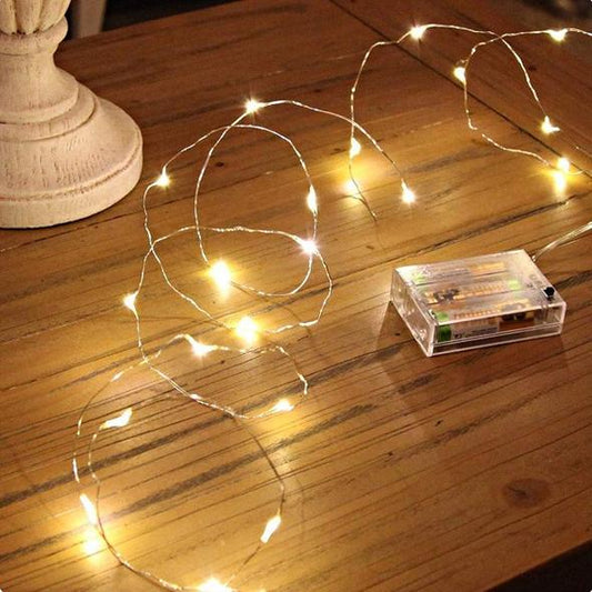 Pack of 2- 5 Meter Battery Powered Fairy Lights with 30 LEDs