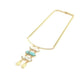 3 Layered Metal Pendent and Gold Chain Necklace for Girls and Women - Coral Tree 