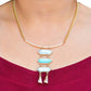 3 Layered Metal Pendent and Gold Chain Necklace for Girls and Women - Coral Tree 