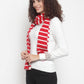 Premium Combed Cotton Scarf in Soft Grey Melange Color with Navy Bubbles. - Coral Tree 