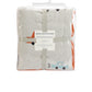 Car Stroll - Ivory, Bright Orange & Light Grey Melange Color Cotton Knitted Throw / AC Blanket for Kids / Teens for use in all Seasons - Coral Tree 