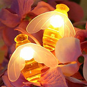 Honey Bee Style Diwali- Garden- Decoration fairy Light big Size Bee LED Light string – 16 Lamps ( warm White) - Coral Tree 