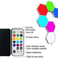 DUAL function -Touch and Remote control -Multicolor Hexagonal Wall Modular Touch Sensitive Lights  (Pack of 6) - Coral Tree 