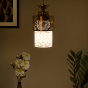 Antique Metal Glass Metal Pendant Light