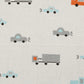 Car Stroll - Ivory, Bright Orange & Light Grey Melange Color Cotton Knitted Throw / AC Blanket for Kids / Teens for use in all Seasons - Coral Tree 