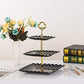 13 Inch tall 3 Tier Plastic Cupcake Holder Square Dessert Stand