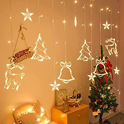 Christmas LED Window Curtain String Lights