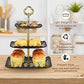 13 Inch tall 3 Tier Plastic Cupcake Holder Square Dessert Stand