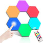 DUAL function -Touch and Remote control -Multicolor Hexagonal Wall Modular Touch Sensitive Lights  (Pack of 6) - Coral Tree 
