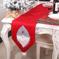 CORAL TREE Christmas 3D Santa Claus Table Runner Dining Table Decoration (RED) - Coral Tree 