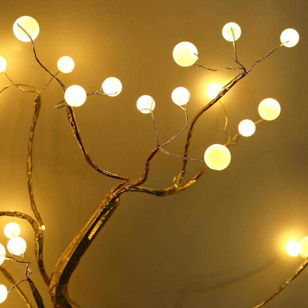 LED's Flower Cherry Blossom Tree Light Copper Wire DIY Bonsai Tree Table Desk LED Branch Light for Home Decor - Coral Tree 