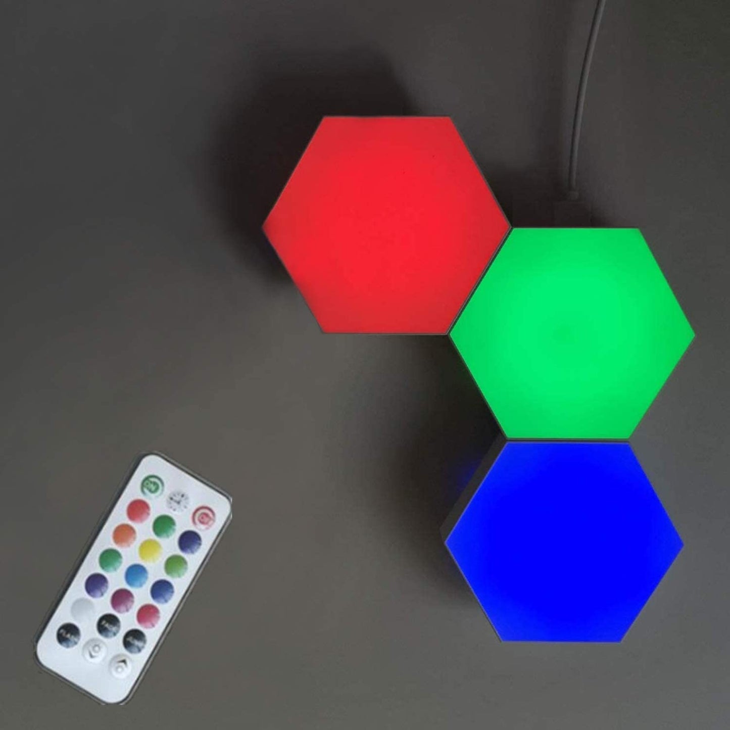 Multicolor Hexagonal Wall Modular Touch Sensitive Lights (Pack of 6) - Coral Tree 