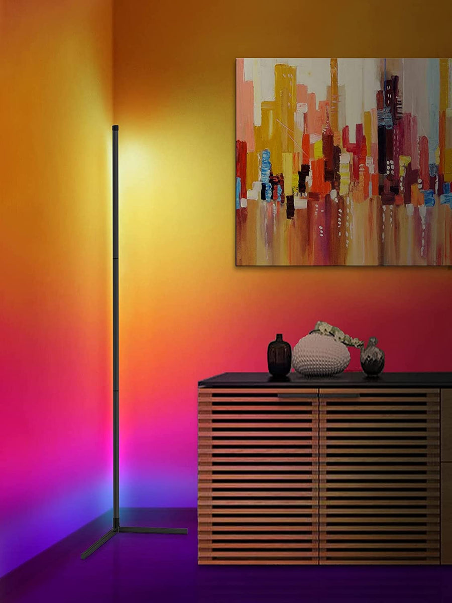 Corner Vertical Floor Lamps with App-Based Control System