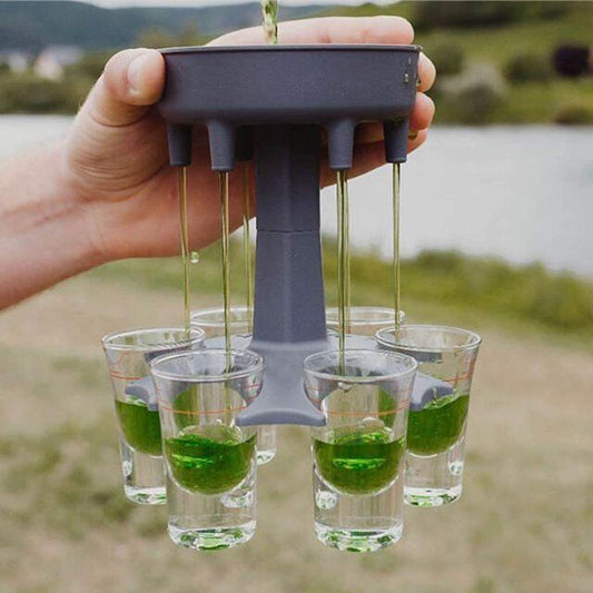 6 Shot Glass Dispenser and Holder - Coral Tree 
