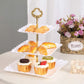 13 Inch tall 3 Tier Plastic Cupcake Holder Square Dessert Stand
