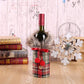Christmas Fur Wine Bottle Cover - Set Of 2