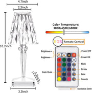 Crystal Touch Table Lamp with LED Night Light