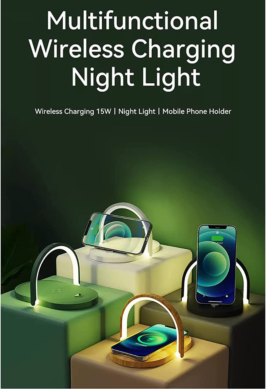 3-in-1 Touch Lamp- Night Light with Wireless Charger – Coral Tree