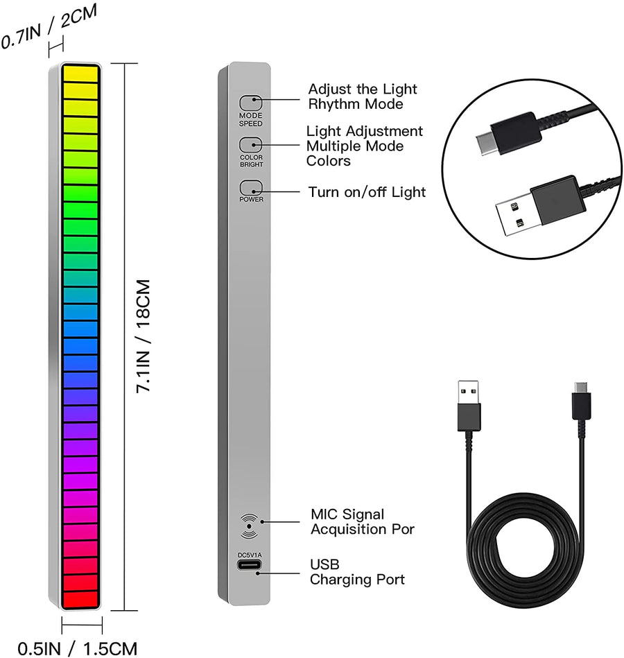 RGB Bar LED Display Rhythm Lights (Set of 2)