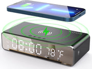 Wireless Charging Digital Alarm Clock with Digital Thermometer