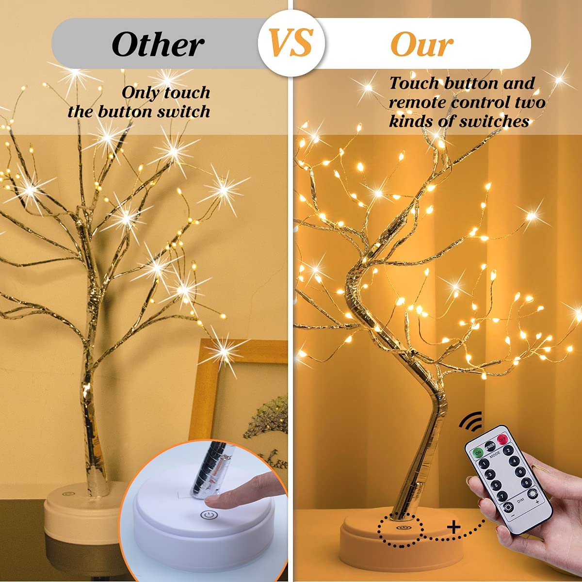 Cherry Blossom Tree Light with Multi-function Remote Control