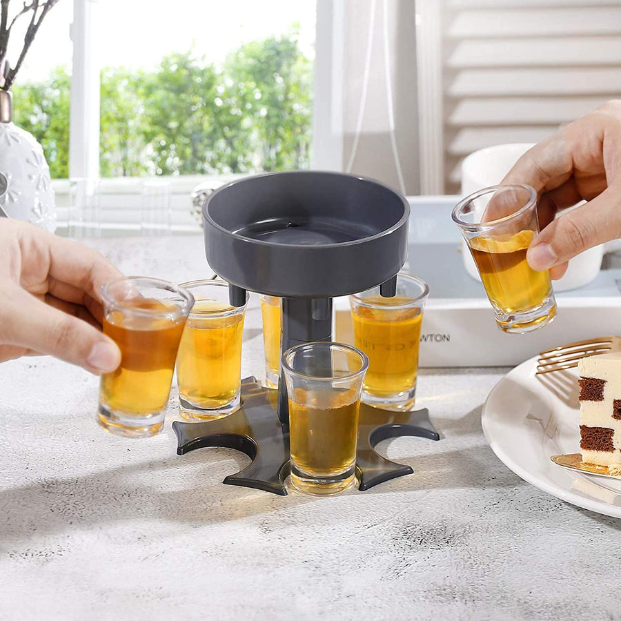 6 Shot Glass Dispenser and Holder - Coral Tree 