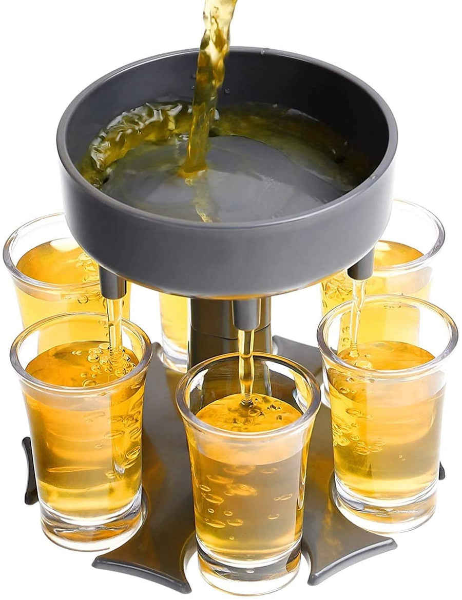 6 Shot Glass Dispenser and Holder - Coral Tree 