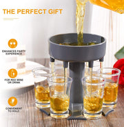 6 Shot Glass Dispenser and Holder - Coral Tree 