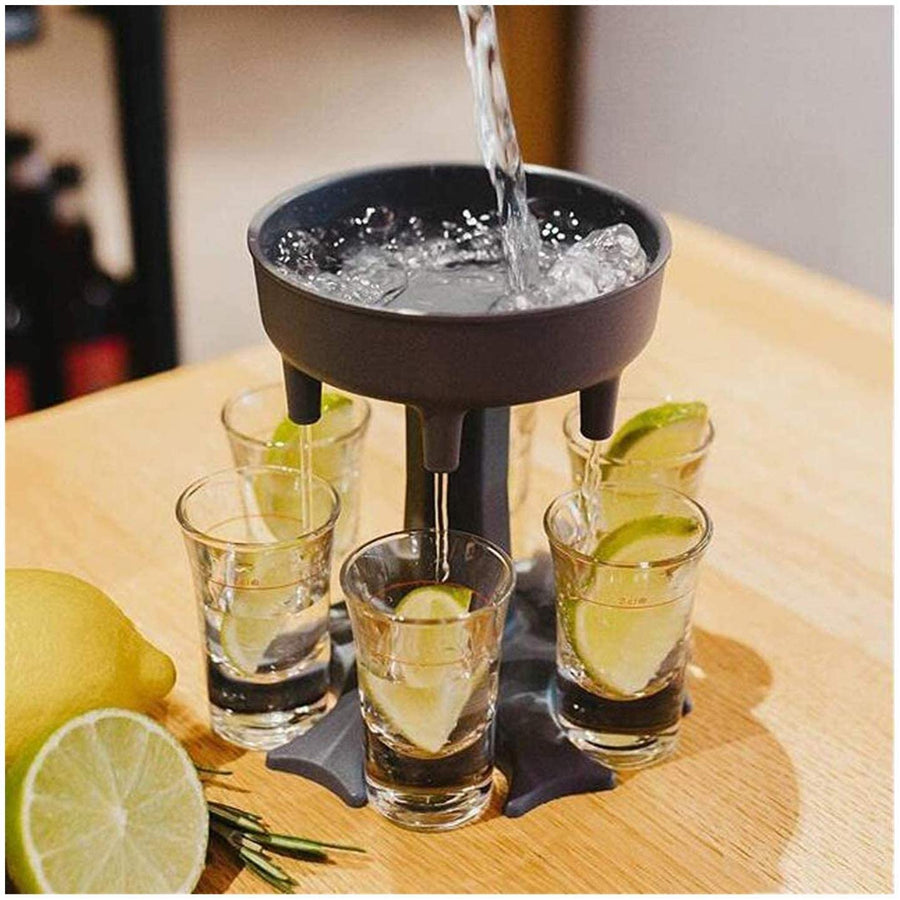 6 Shot Glass Dispenser and Holder - Coral Tree 