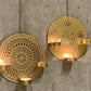Iron Candles Tea Light Holders , Set of 2 , Gold