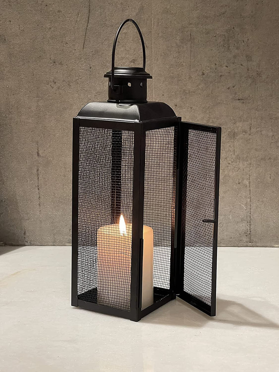 Iron Lanterns and Candle Tealight Holders (Set of 2)