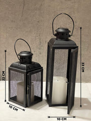 Iron Lanterns and Candle Tealight Holders (Set of 2)