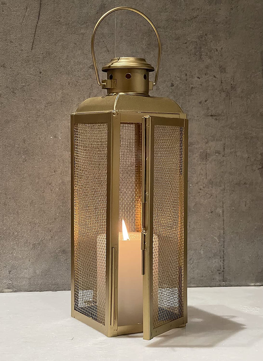 Iron Lanterns and Candle Tealight Holders (Set of 2)