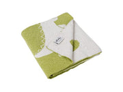 Stomping Lil Dinos - Med.Green & Ivory Cotton Knitted AC Blanket for Baby / Infant / New Born for use in all Seasons - Coral Tree 