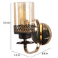 Designer Lighting Wrought Iron Rustic Finish Wall Light