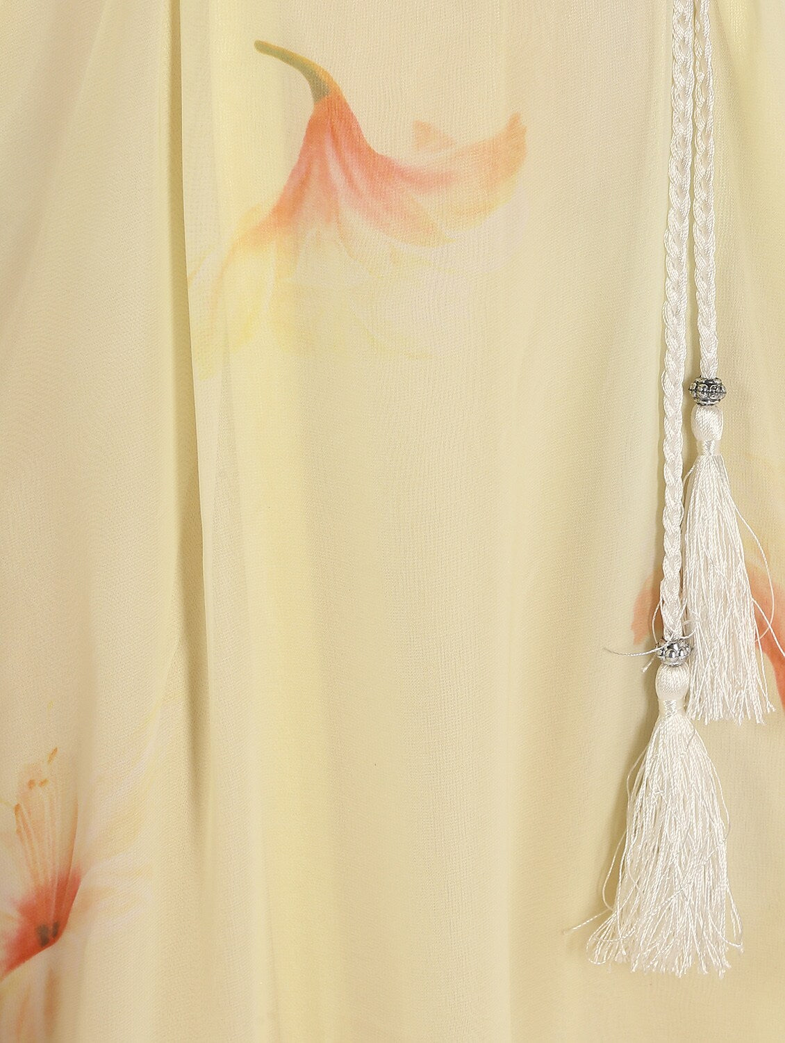 Lemon Color Quirky Style Tunic Summer Dress With Detachable Waist Belt - Coral Tree 