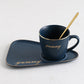Ceramic Coffee Cup And Saucer Set Milk Tea Mugs - Coral Tree 