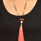 LONG PENDENT STYLE WITH PEACH TUSSEL JEWELERY - Coral Tree 