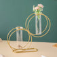 Round Metal Double Tube Vase