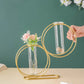 Round Metal Double Tube Vase