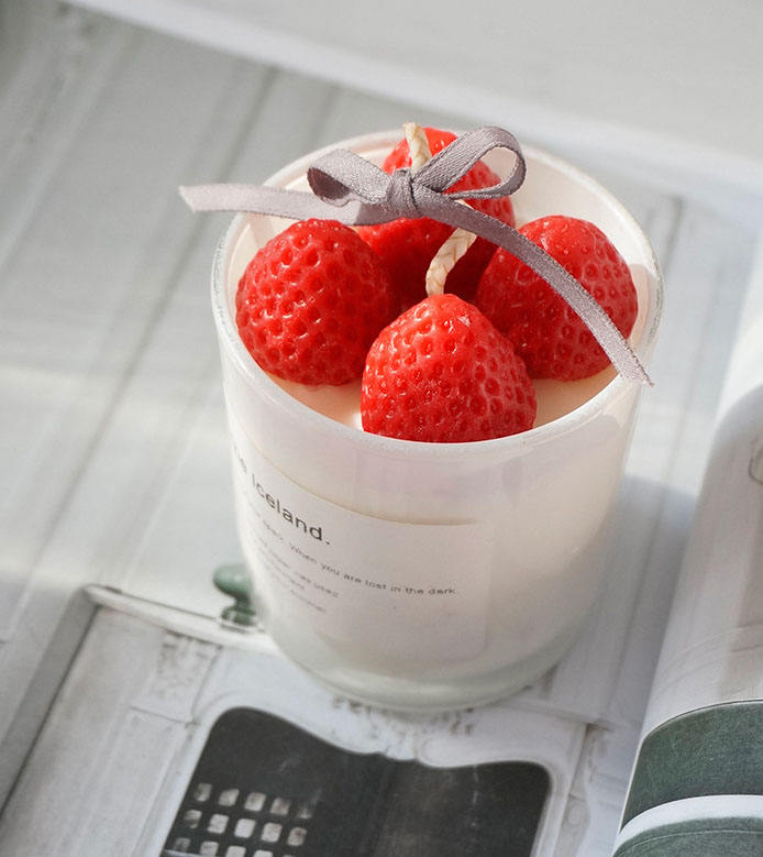 Strawberry Candle Jar