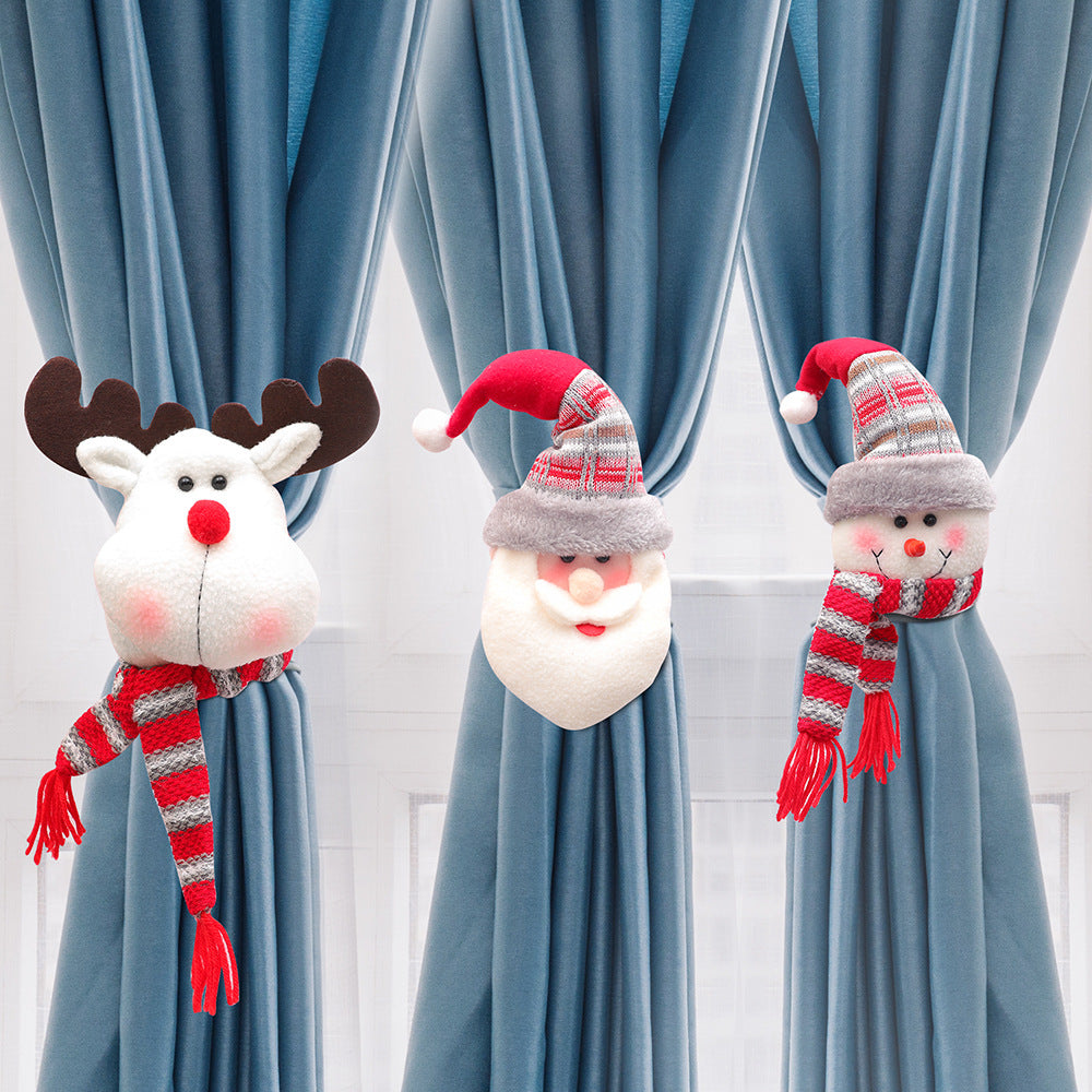 New Christmas curtain buckle festive window decoration- pack of 2